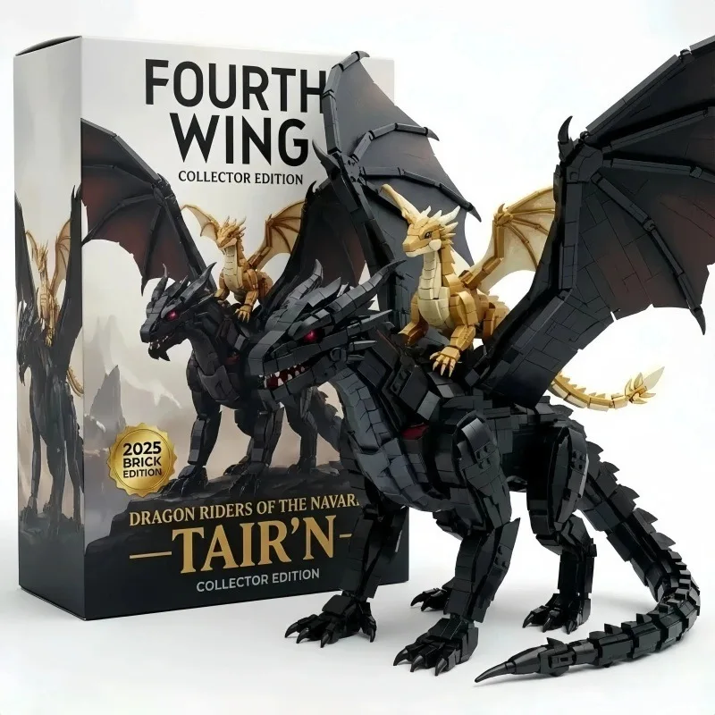 

MOC Four Winged Dragon Model Building Blocks Dragon Knight Educational Puzzle Game Toy Compatible With For Kids Role Play