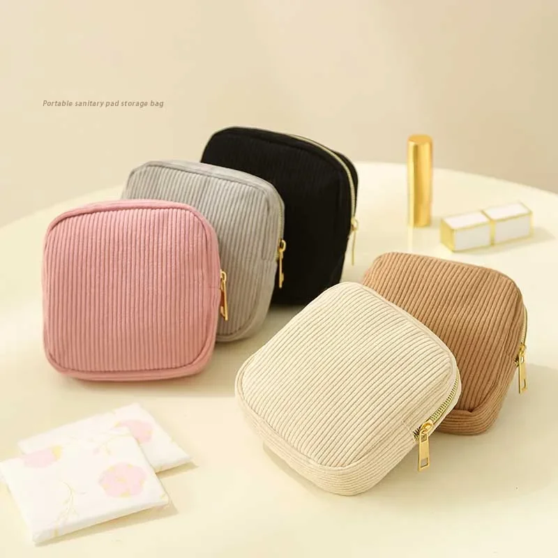 

Fashion Makeup Lipstick Sanitary Napkins Case Mini Cosmetic Storage Pouch Women Ins Travel Organizer Bags Small Pouch 2025 сумка