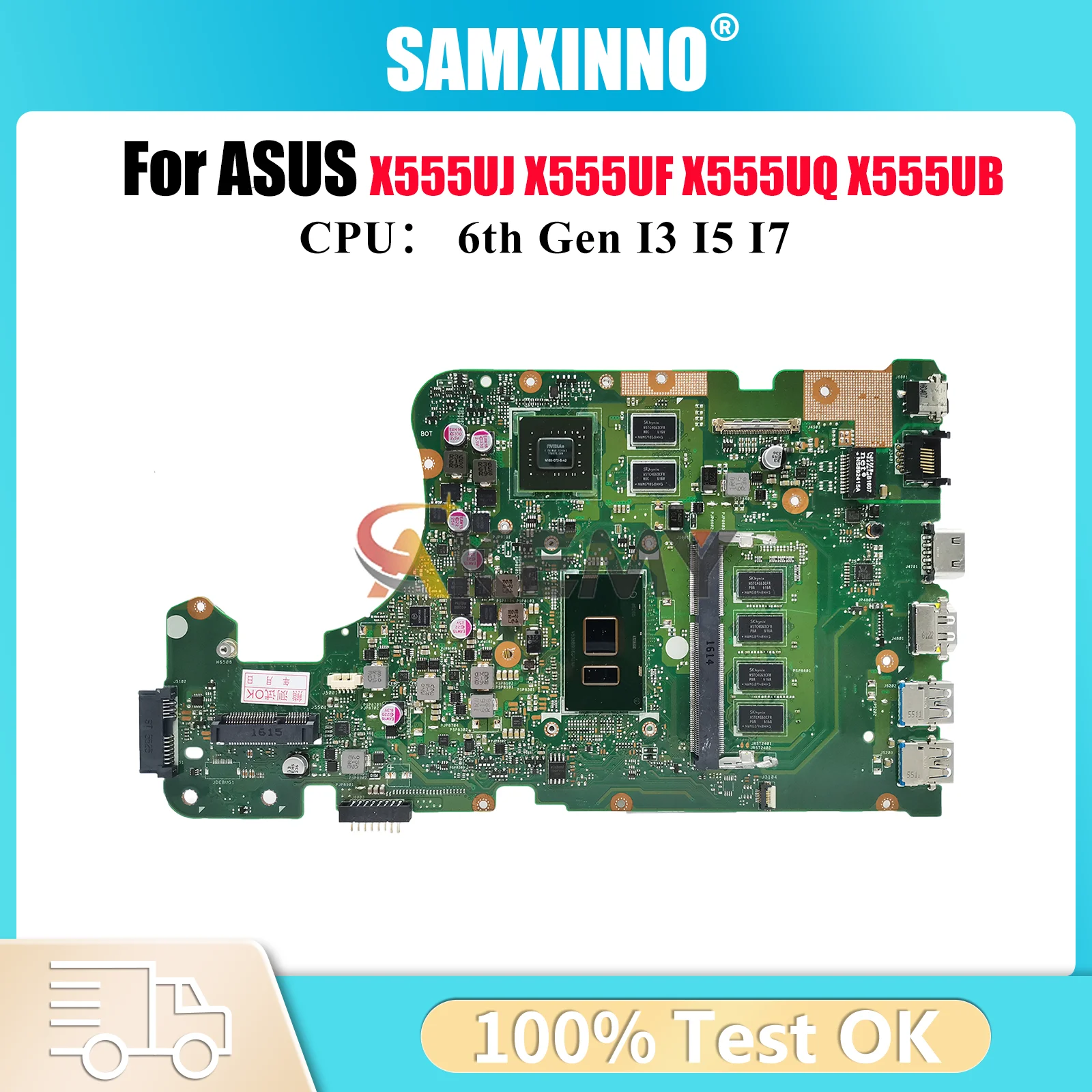 

X555UJ Материнская плата для ноутбука ASUS VivoBook X555U FL5800U X555UF X555UJ F555U A555U X555UB X555UQ K555U Материнская плата I3 I5 I7 CPU