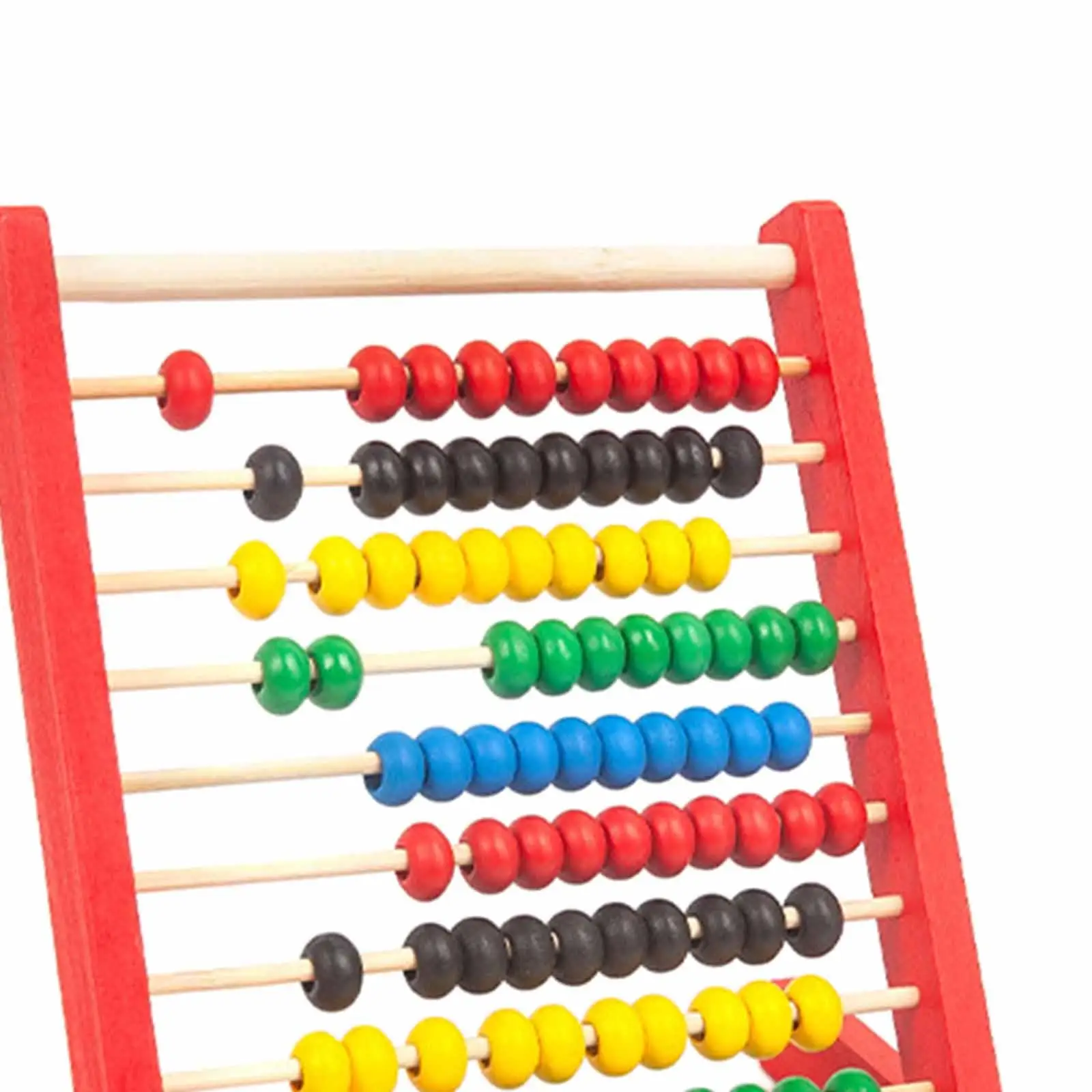 Juego de matemáticas de madera clásico, juguete educativo para contar, desarrollo de juguetes, 10 filas de madera