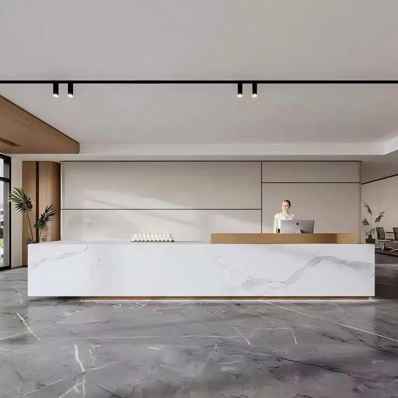 Company Welcome Reception Desks Long Minimalist Modern Display Reception Desks European Aesthetic Mostrador Trendy Furniture