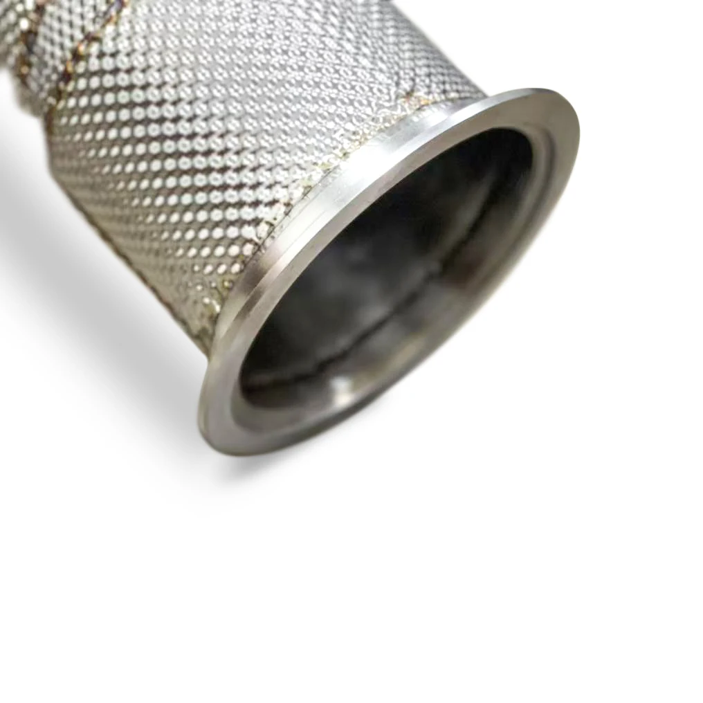 

Exhaust system for Audi S4/S5 B9 3.0T 2019-2023 with heat shield stainless steel downpipe exhaust pipe performance downpipe