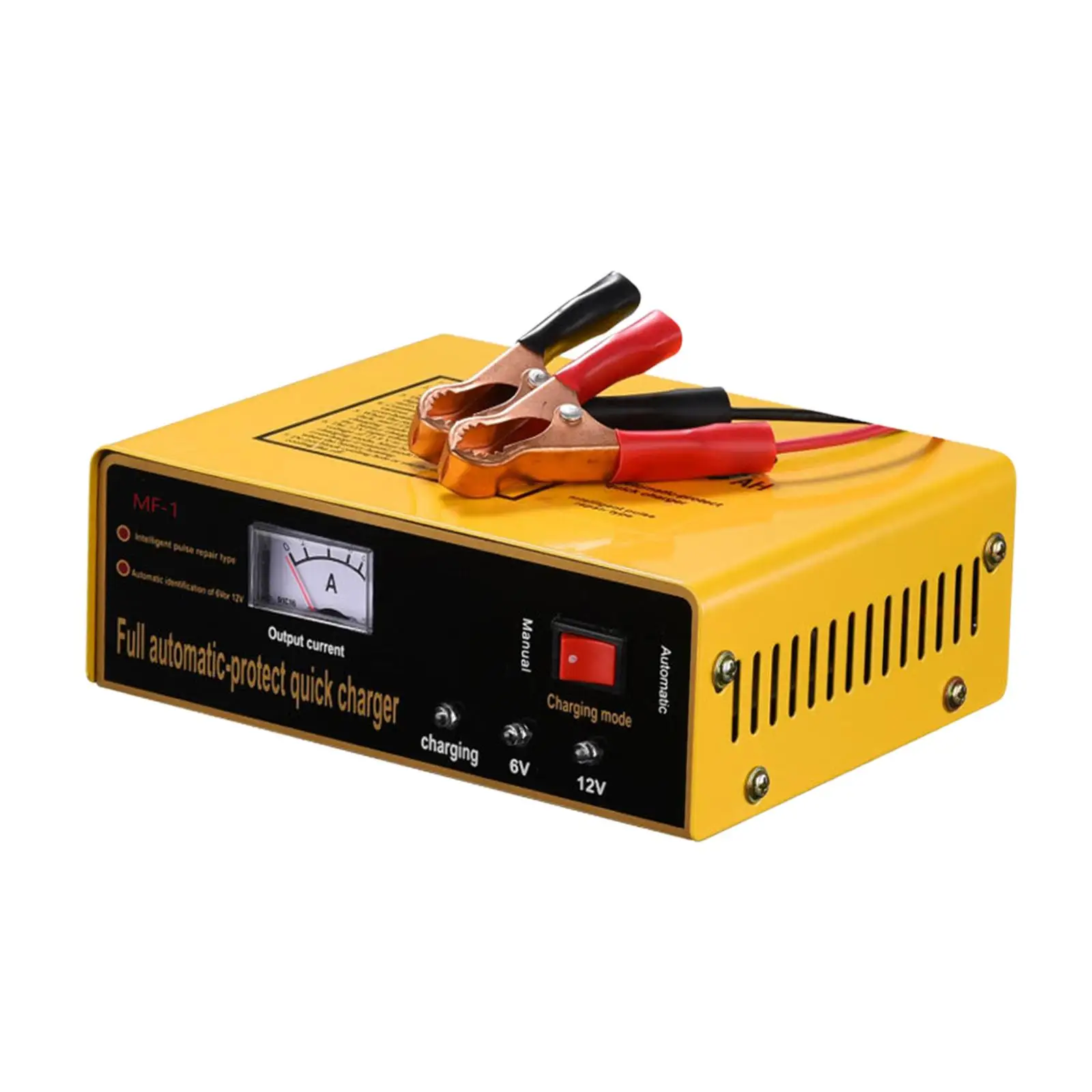 

Car Battery Charger 6V/12V Intelligent Recognition Full Automatic Protect Multiple Protections Quick Charger Fits for Repair Car