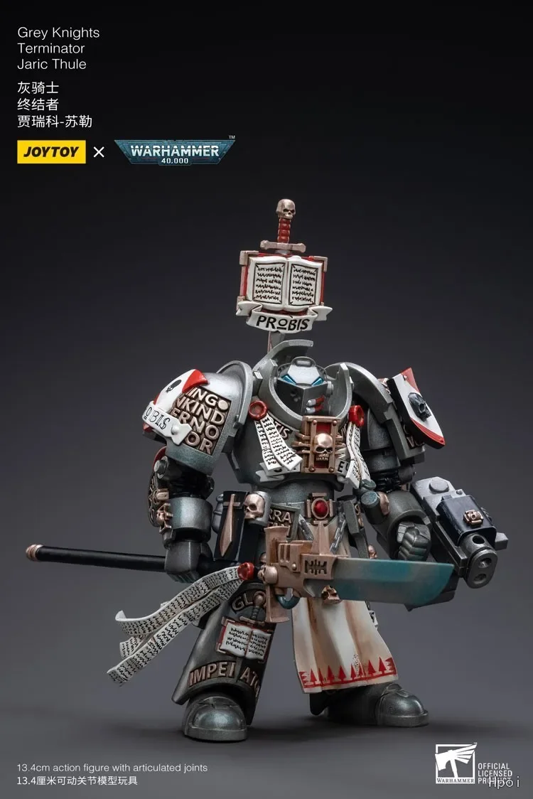【Original】JOYTOY Warhammer 40K 1/18 ตัวเลขการกระทําอัศวินสีเทา Terminator Jaric Thule ทหารคอลเลกชันของขวัญของเล่น