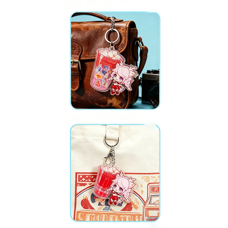 Wholesale Custom Image Acrylic Keychain Personalized Photos Key Ring Customized Picture Bag Charm Pendant Logo Anime Key Holder