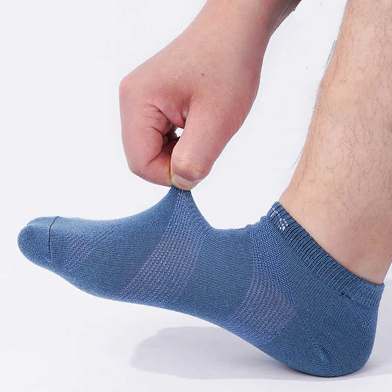 Neuer Stil 10 paare/los Männer Sommer dünne Socken atmungsaktive Baumwolle Sports ocken Slash Mesh lässig sportlich geschnitten kurze Knöchel Sokken