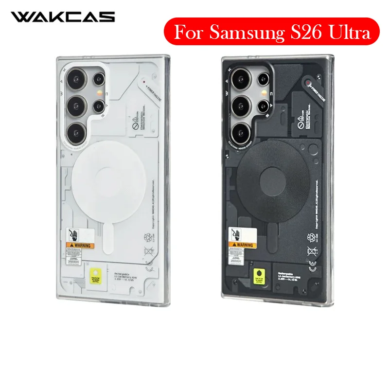 

Матовый чехол Wakcas для Samsung S26 Ultra с поддержкой беспроводной зарядки, задняя крышка для SAMSUNG S26 ULTRA