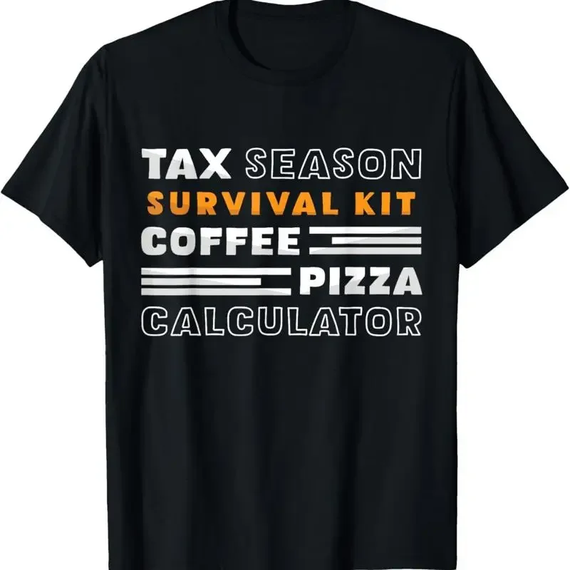 Tax Season Survival Kit Coffee Pizza Calculator Accountant T Shirt