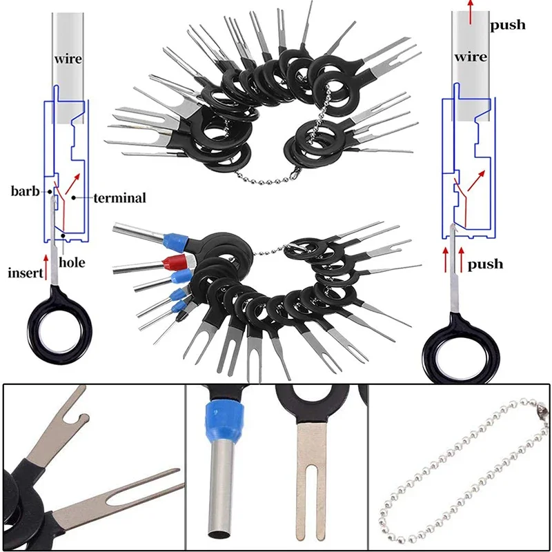 59-delig gereedschap voor het verwijderen van autokabelstekkers Terminal Plug Connection Removal Pin Extraction Tool