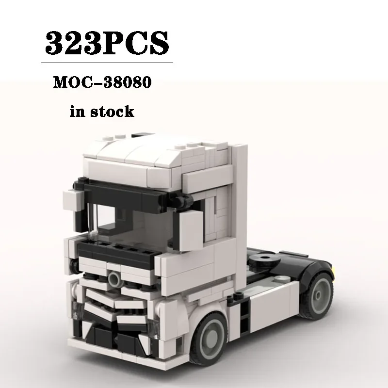 Building Block MOC-38080 Semi-trailer Truck Model Construction Ornaments 323PCS Puzzle Children's Birthday Gifts Christmas Toys