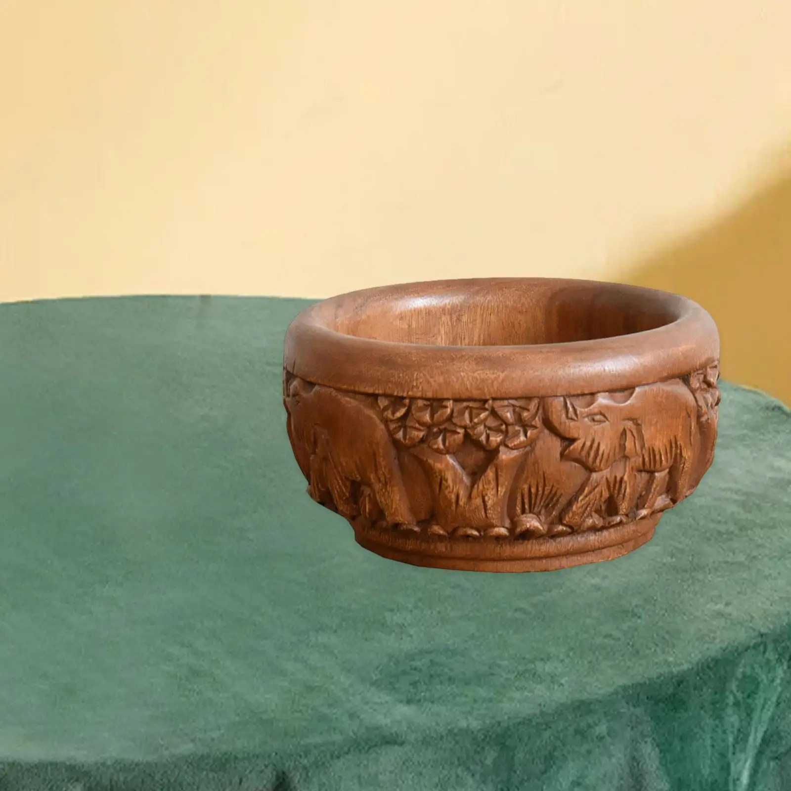 

Wooden Fruit Bowl Table Centerpiece Spacious Versatile Fruit Storage Kitchen