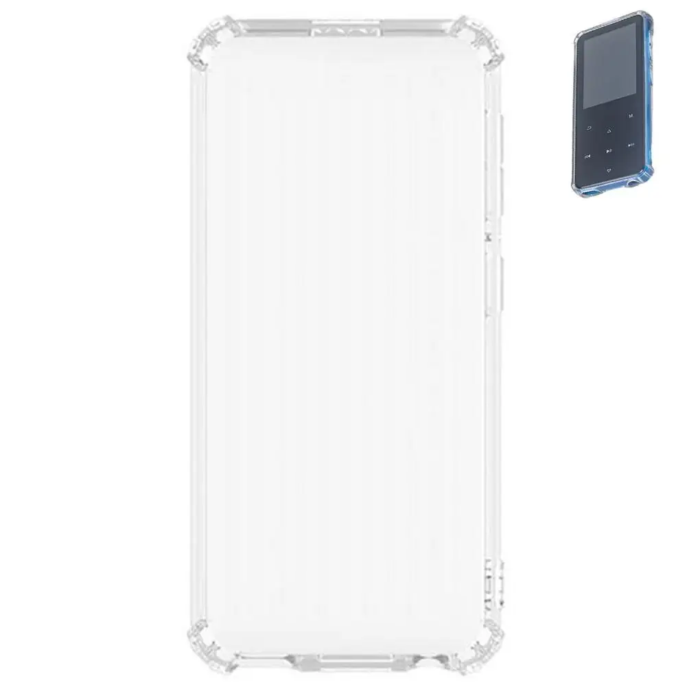 For AGPTEK M3 MP3 Player Case Soft TPU Clear Protective Cover Shockproof Shell With Lanyard Portable Music Player Accessories