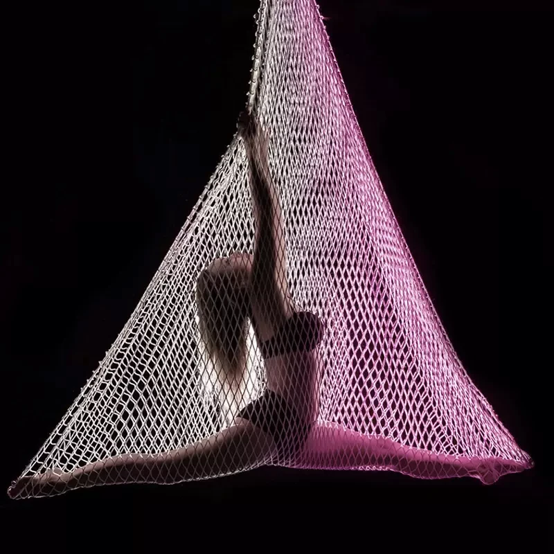 Aerial 100% Polyester Yoga Hammock Yoga Dance Acrobatic Fishing Net Hanging Ring Circus Acrobatic Swing