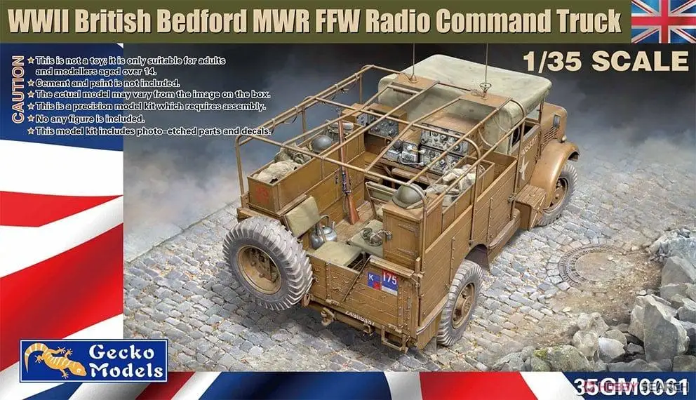 

Gecko Models 35GM0061 1/35 WWII British Bedford MWR FFW Radio Command Truck Plastic model