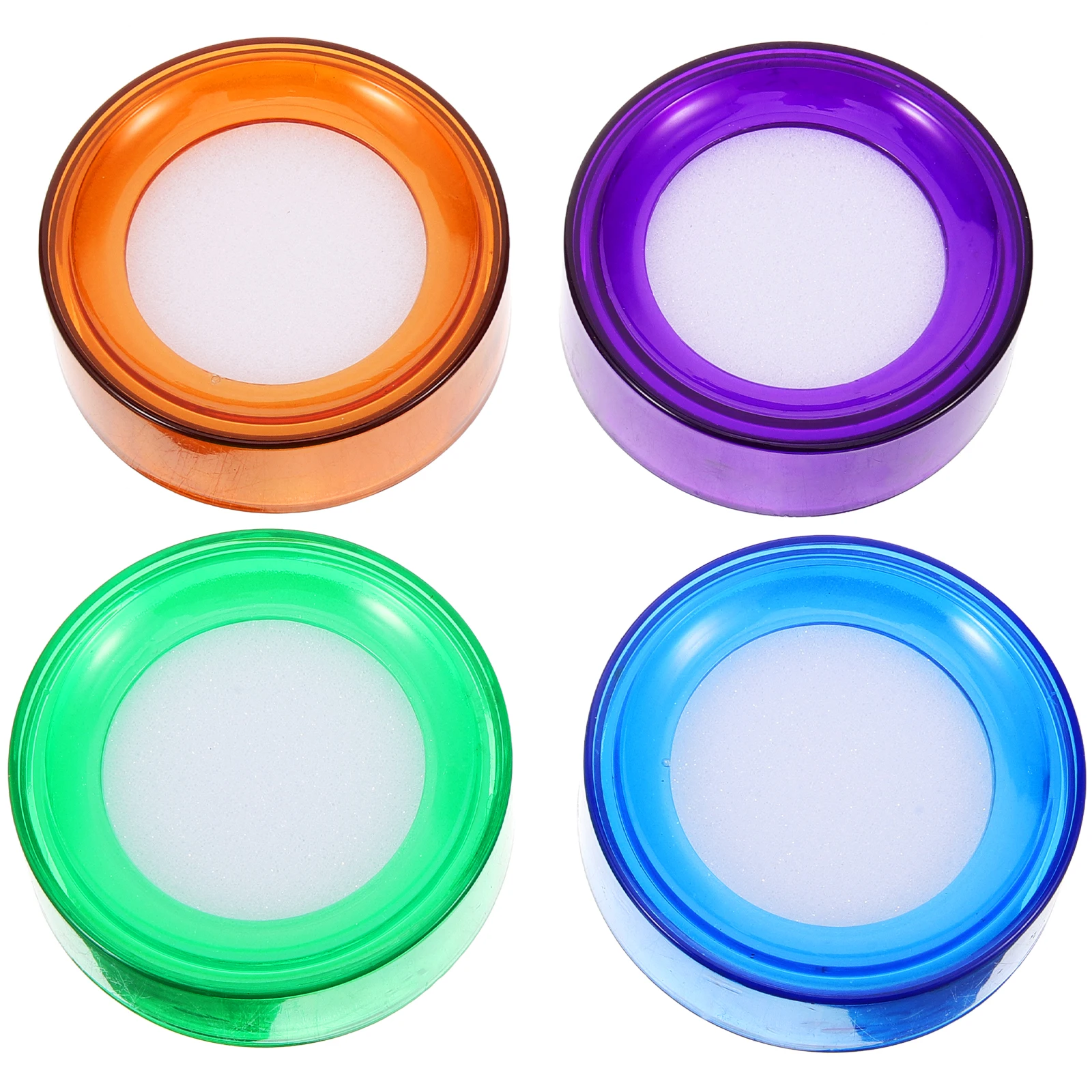 4Pcs Fingertip Moistener for Cash Counting Smooth Banknote Sorting Professional Finger Wet Sponge Tools Counting Efficiency