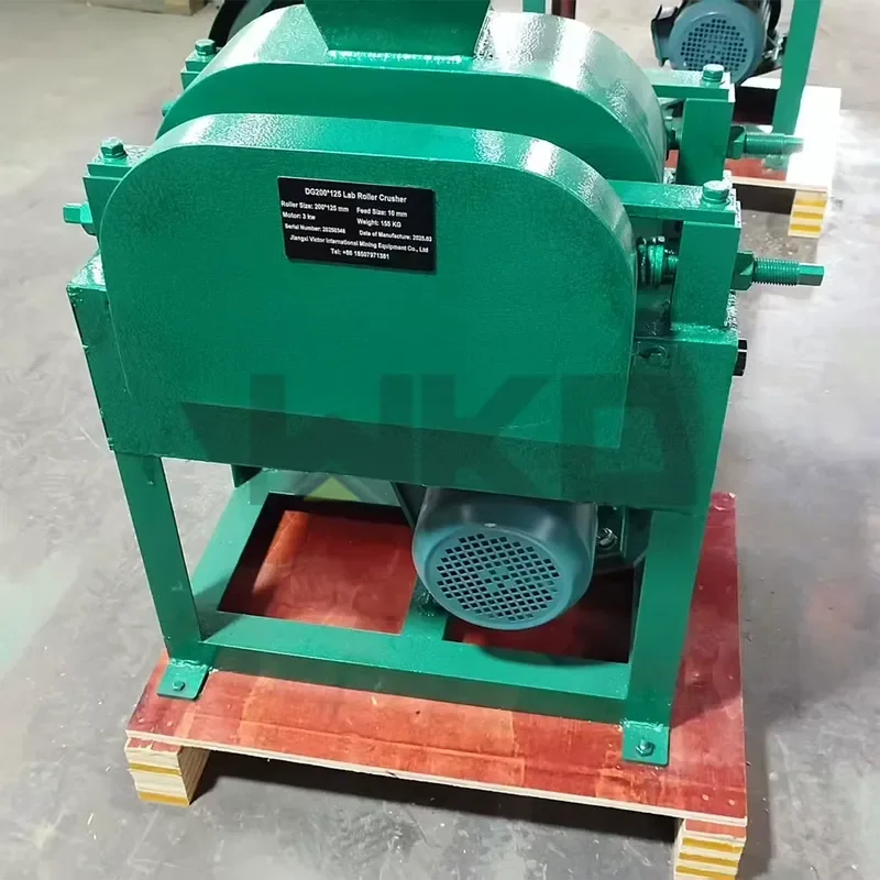 i Sample Grinding Equipment DG200X75 DG200X125 DG200X150 Laboratory Mini Roll Crusher Rock Stone Crusher Machine for Mineral 3