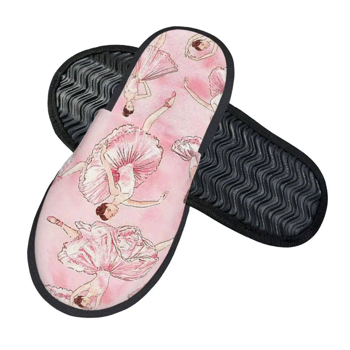 Custom Ballet Dance Makes Me Free Ballerina Dancer Slippers Memory Foam Warm Soft Women House Slipper Indoor Cozy Shoes