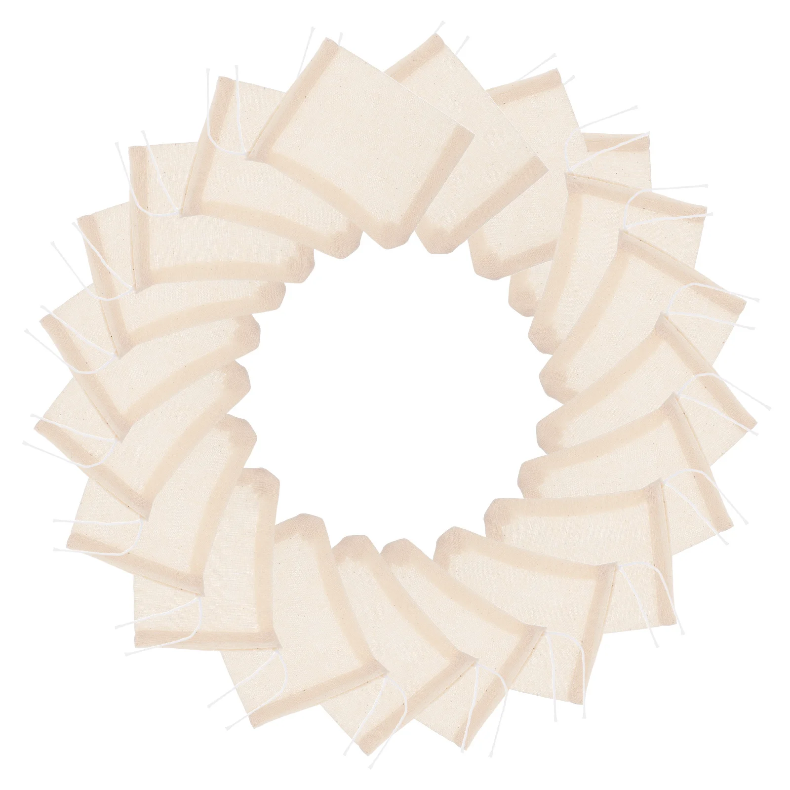 

60Pcs Herbal Decoction Bags Cotton Drawstring Pouch Reusable for Tea Soup Spice Infusion Cooking Straining Filter Sachet Home