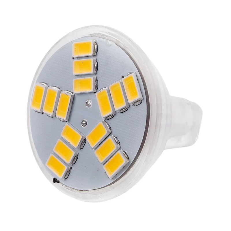 مصباح لمبة LED أبيض دافئ ، 7 واط ، MR11 ، GU4 ، 600LM ، 15 5630SMD