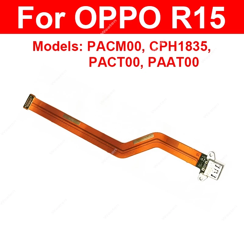 USB Charger Port Flex Ribbon For OPPO R15 R15X R17 Pro Neo USB Charging Dock Flex Mainboard Flex Connector Repair Parts