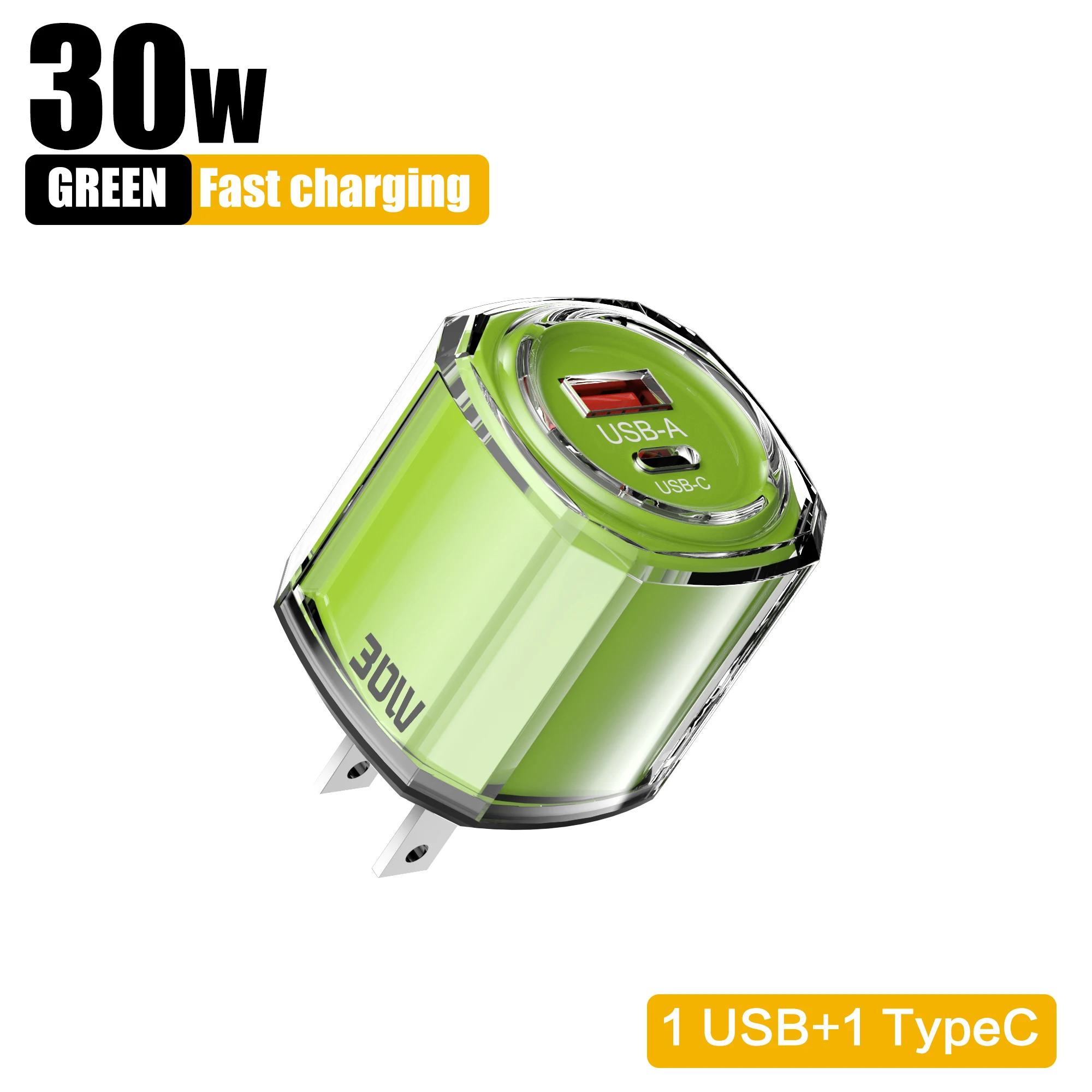 30W USB C-oplader Muti-poorten Snel opladen Snel opladen QC3.0 Type C PD Mobiele telefoon-muuradapter voor iPhone 16 Pro Xiaomi 15