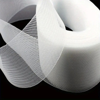 50Yards Thin Elastic Fishnet Fabric 2cm 5cm 8cm 10cm Width Polyester Boning Sewing Wedding Dress Dance Formal Accessories