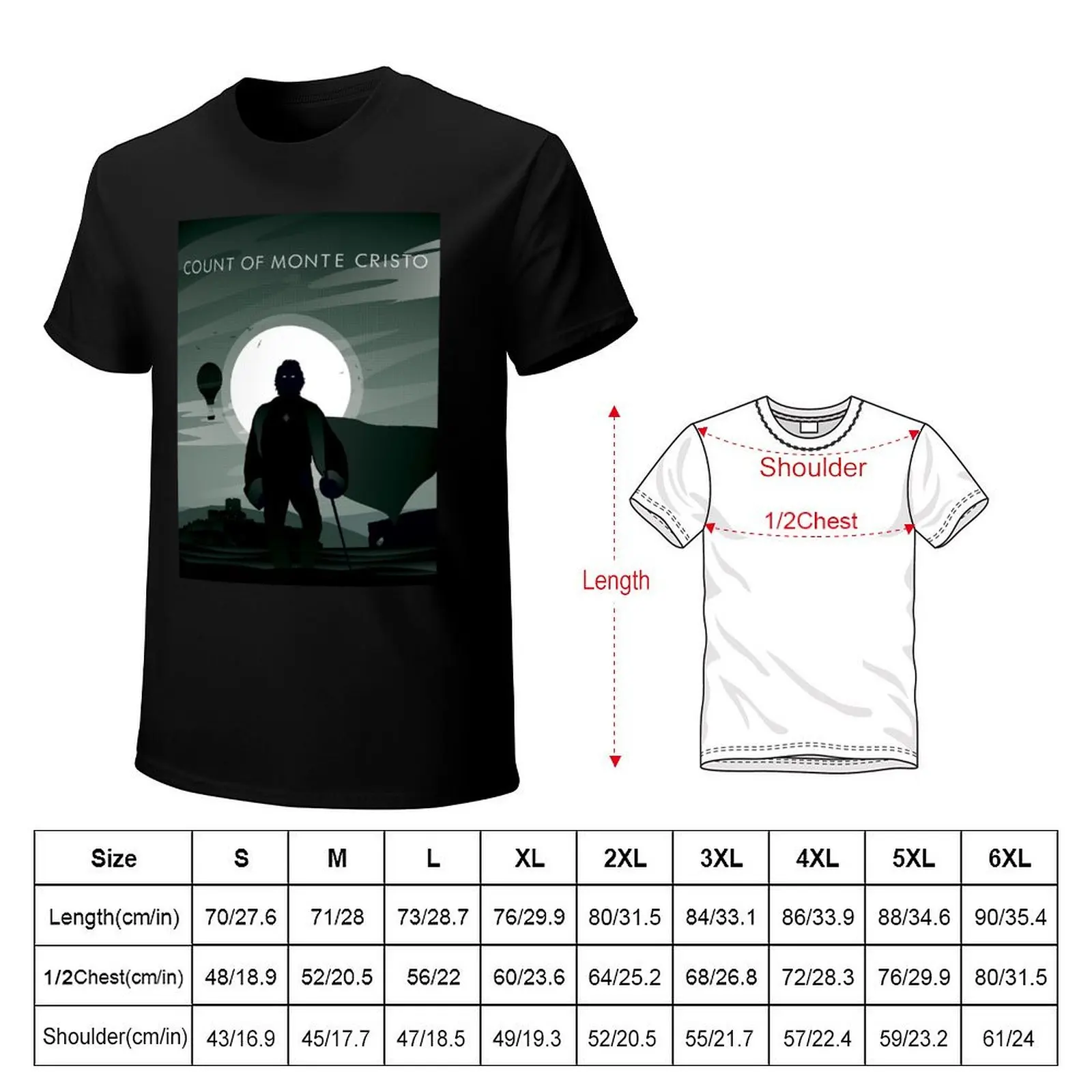 The Count of Monte Cristo T-Shirt Summer Holiday Casual Tee