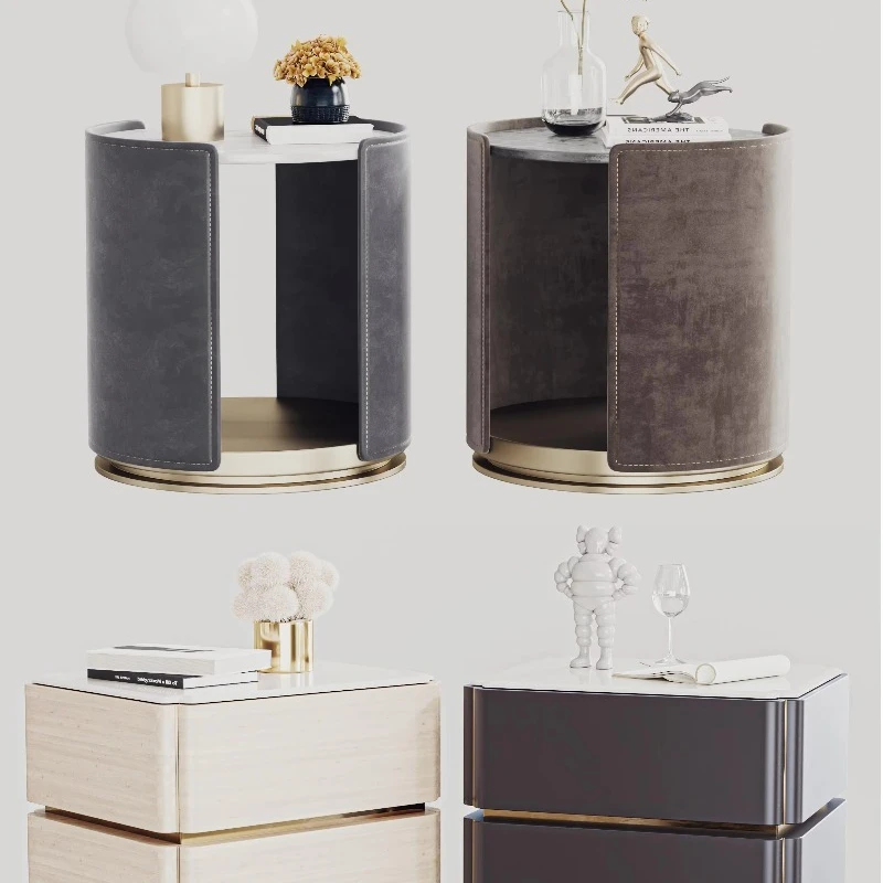 Color optional luxury bedside table, bedroom locker bedside furniture can be drawer design