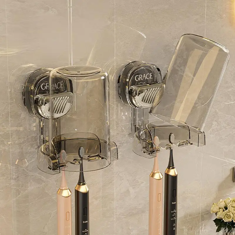 1 مجموعة شفط كأس حامل فرشاة الأسنان والرف مع عدم وجود الحفر جدار جبل تصميم عالية قيمة كأس الأسنان مجموعة الحمام التخزين المنظم