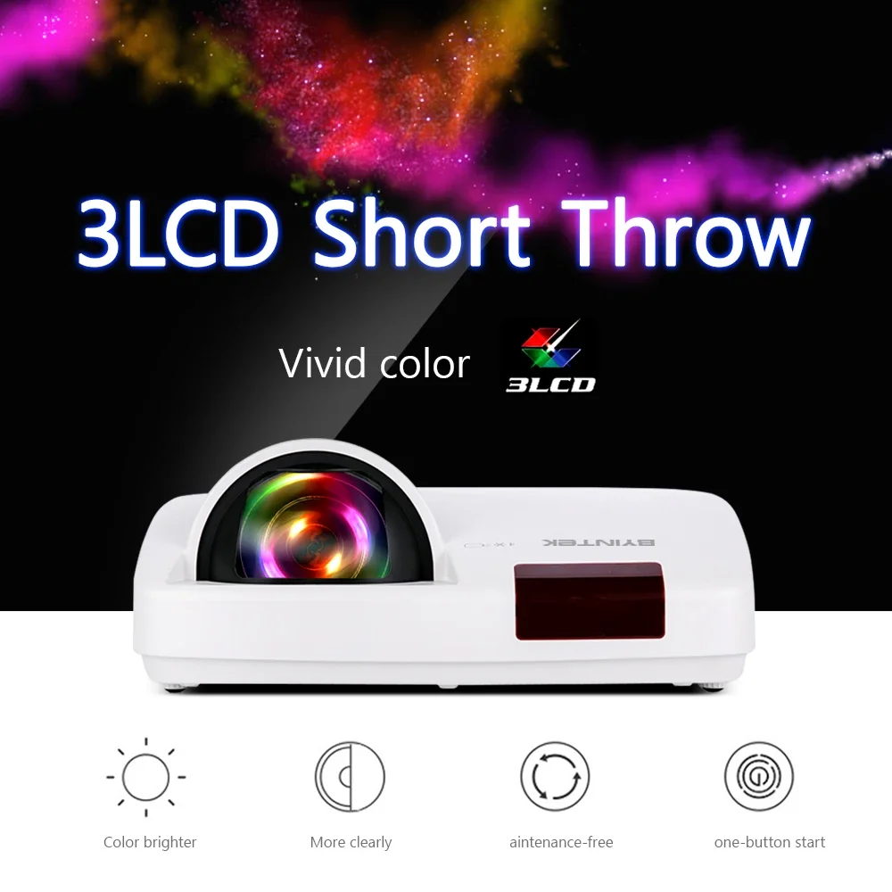 16 Year Factory Laser C600LST Short Throw Daylight 3LCD Projector For Education Outdoor Window Advertising Proyector Use