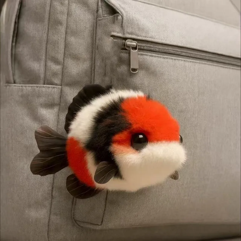 

Cute Good Luck Koi Keychain Pendant Doll Plush Couple Pendant Carp Keychain School Bag Children's Gift Toy
