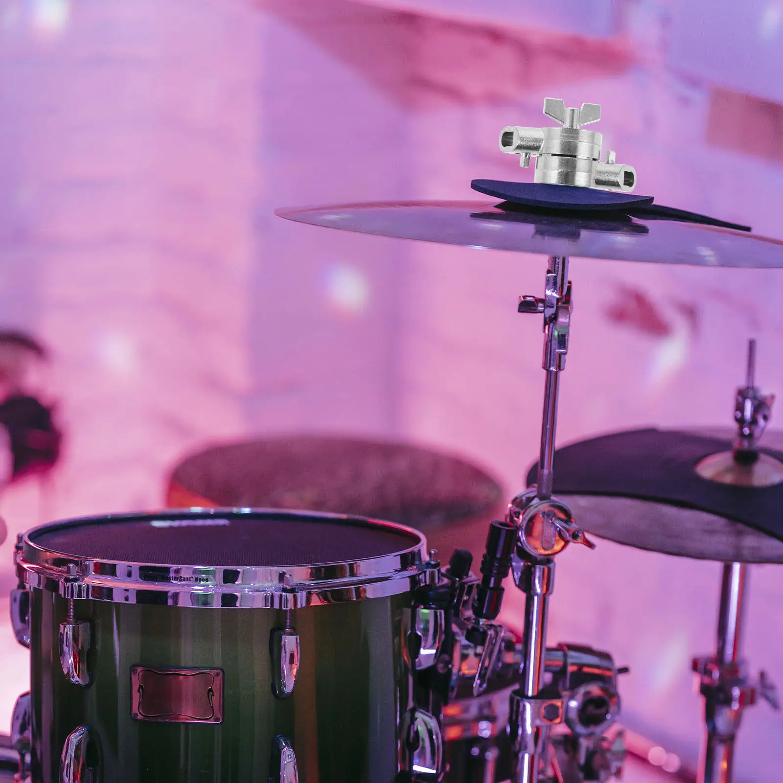 Zinc Alloy Cymbal Stacker Expansion Adapter for Drum Set Versatile Mounting Adapter Compatible with Hanging Cymbal Stand