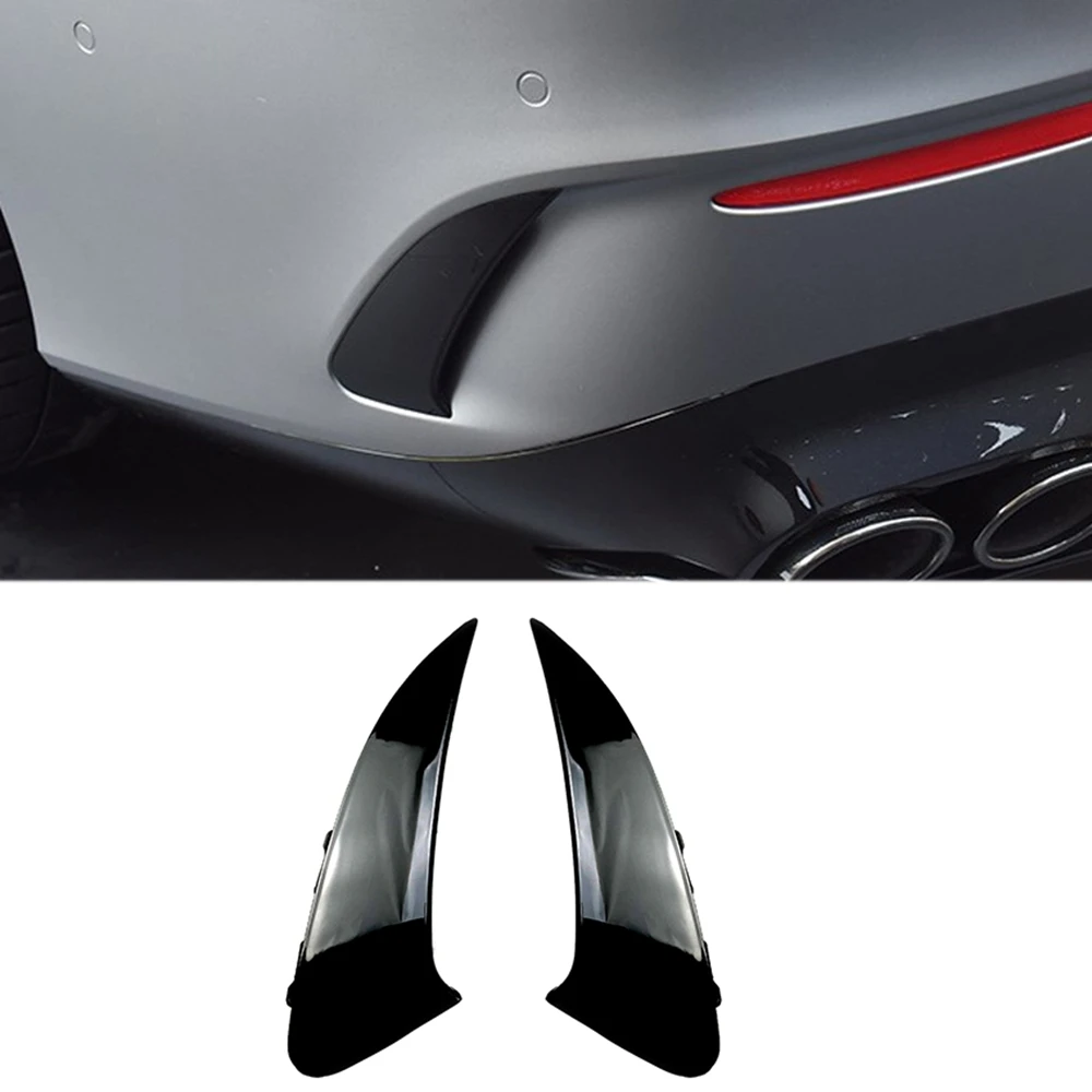 Car Rear Bumper Spoiler Side Wing Canard Trim for Mercedes-Benz CLA Class C118 CLA200 CLA250 CLA45 AMG 2020+ Black