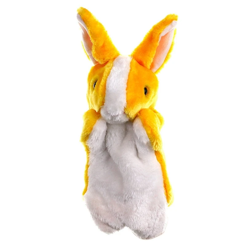 Bunny Hand Puppets 12” Soft Plush Stuffed Animal Rabbit Hand Puppet for Kids Perfect for Storytelling Teaching Preschool E65D