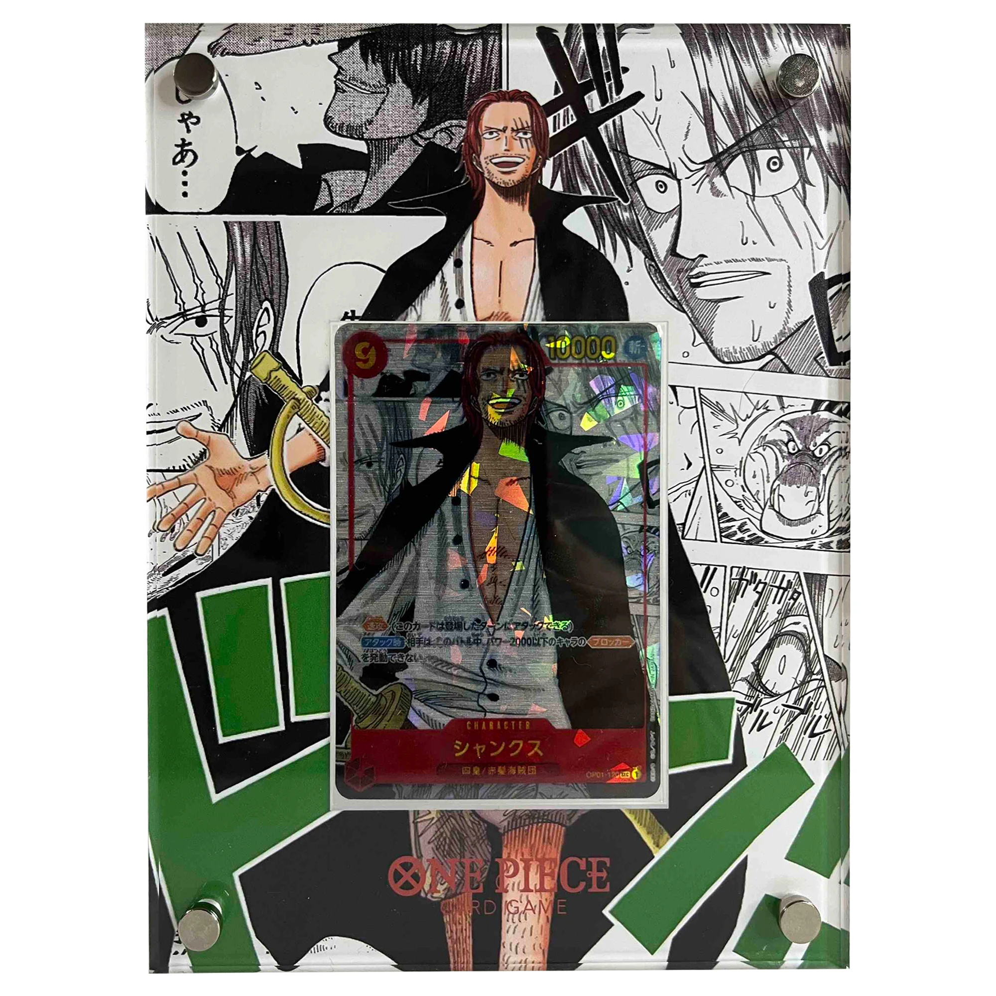 การ์ตูน One Piece Roronoa Zoro ติดอิฐคอลเลกชันการ์ดอะคริลิคขาตั้งจอแสดงผล Opcg การ์ดขาตั้งการ์ดไม่รวม