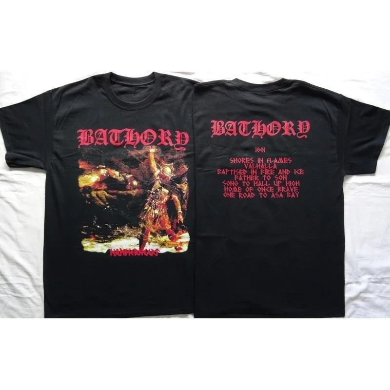 باثوري هامر هارت تي شيرت الرجال والنساء قصيرة الأكمام ريترو المعادن روك باند بلايز العلامة التجارية تي شيرت كبير الحجم تيز الشارع الشهير