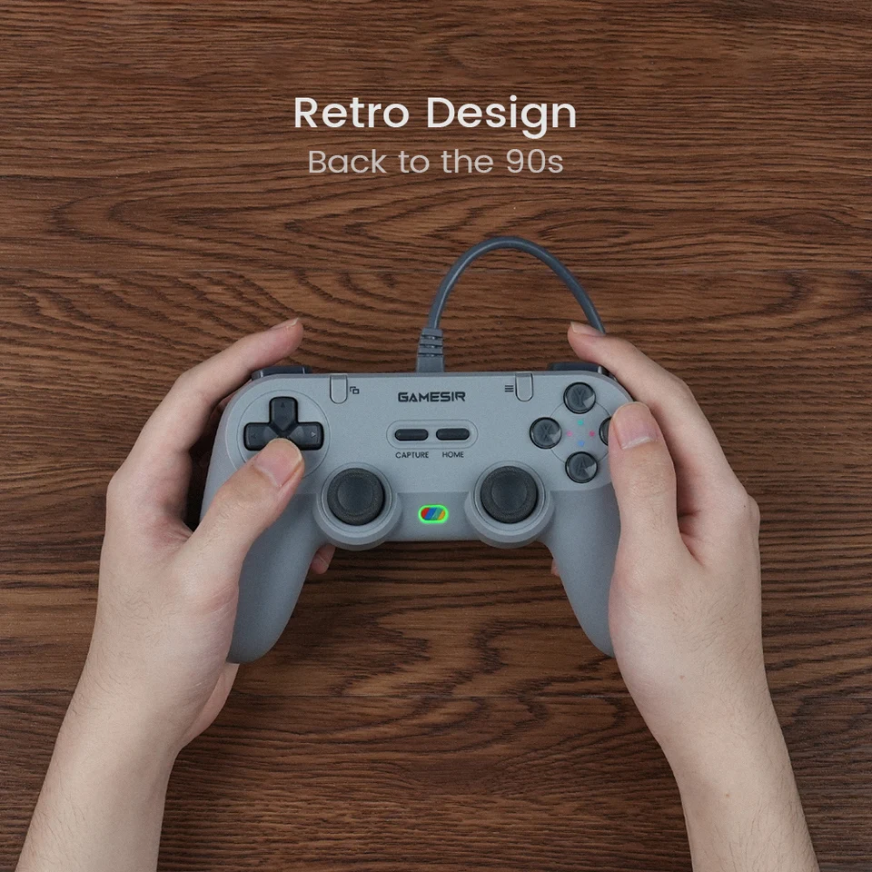 GameSir Tegenaria Lite T3 Lite Control con Cable con Joysticks Hall Effect y Frecuencia de 1000Hz Diseño Retro para PC Switch iOS 4