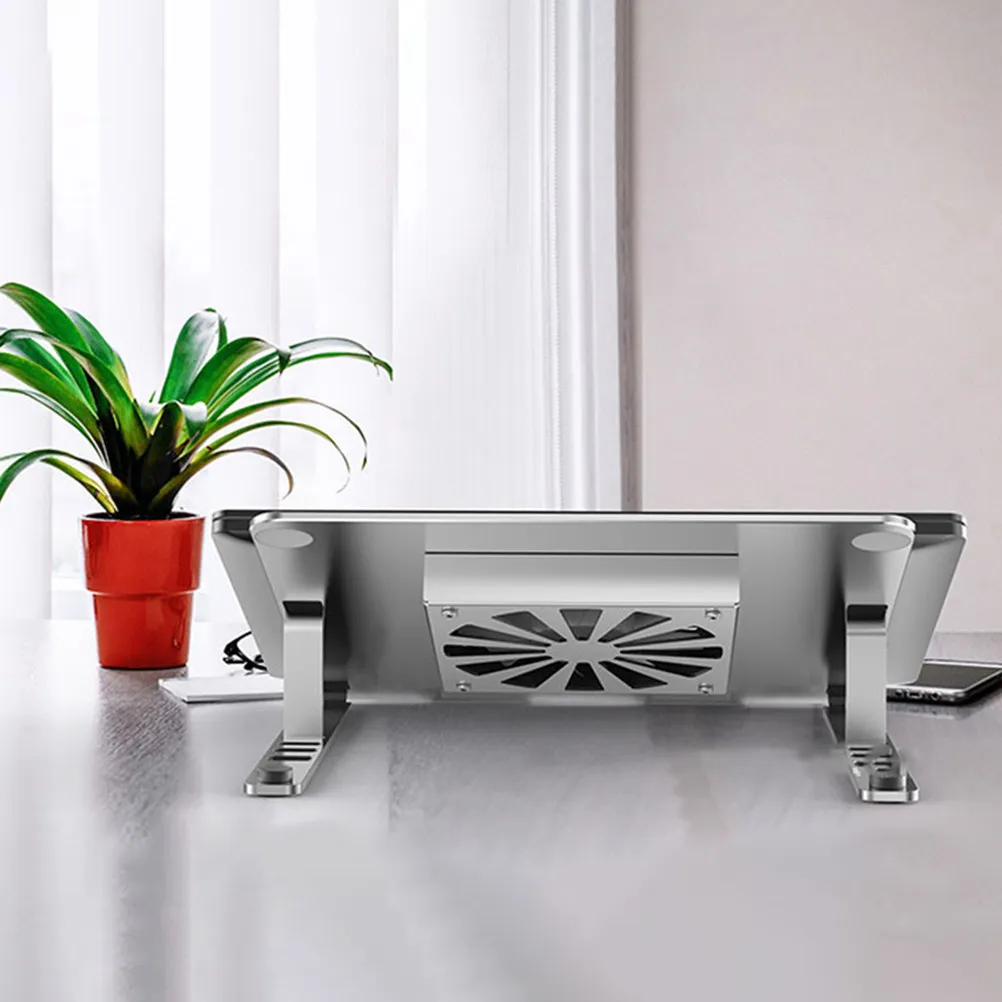 

12Cm LED Laptop Cooling Pad Height Adjustable Alloy Stand for 17.3 Inch Notebook Cooler with Hollow Ventilation Quiet Fast