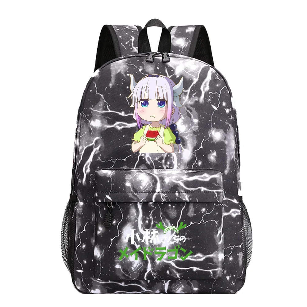 Youthful Kyoto Animation Miss Kobayashi's Dragon Maid School Bags Notebook Backpacks Printed Oxford Waterproof Funny Travel Bags