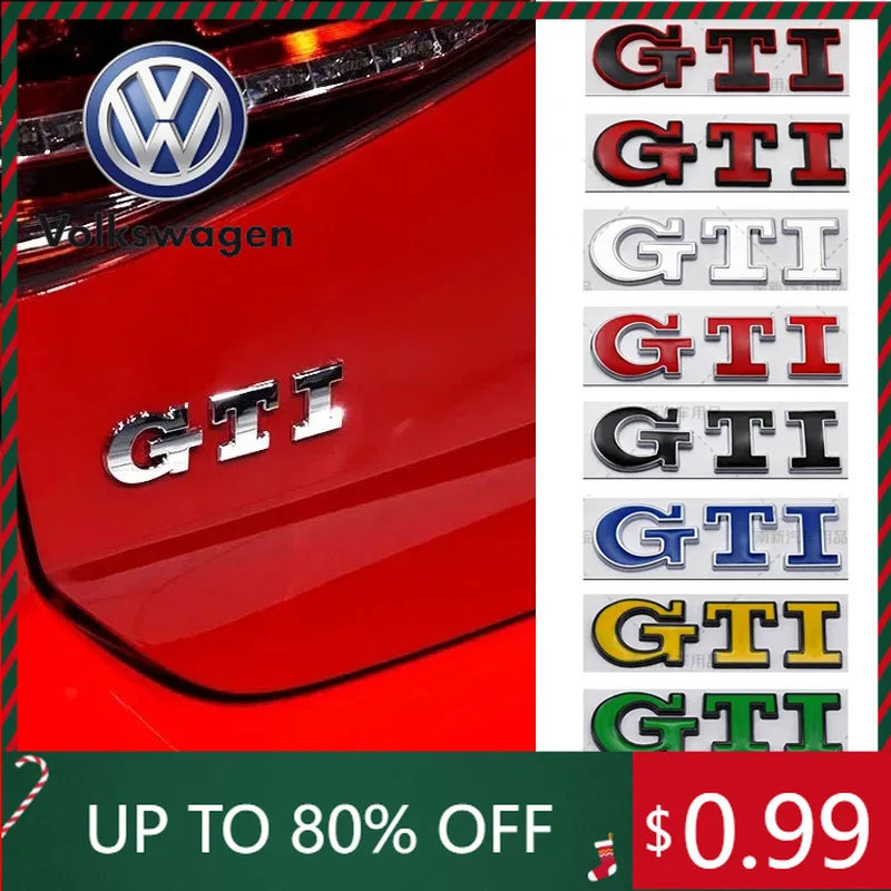 

Горячая новинка 2026: 3D металлический логотип GTI для Volkswagen, эмблема на переднюю решетку, наклейка на задний багажник для Volkswagen VW Polo Golf 5 Mk5