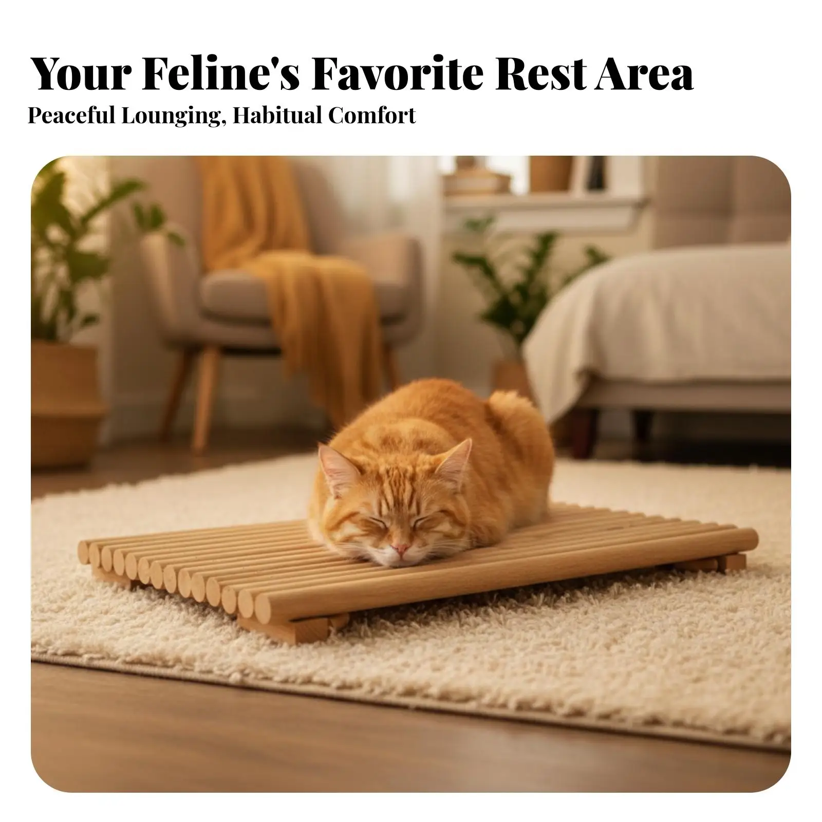 Cat Scratching Surface Board Natural Pet Supply Long-Lasting for Living Room