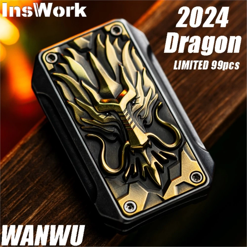 WANWU EDC Push Slider Year Of The Dragon Limited Edition Metal Stress Relief Toy