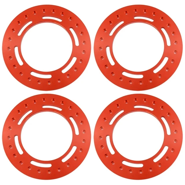 วงล้ออะไหล่แต่งรถบังคับวิทยุ ขนาด 1/6 วงล้ออะลูมิเนียมอัลลอยด์ ผลิตด้วยกระบวนการ CNC 3 มิติ สำหรับรถบังคับวิทยุ Axial SCX6 สีดำ