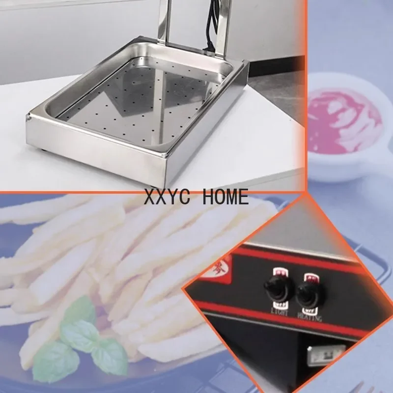 

Commercial Electric Heating French Fries Workstation Thermal Insulation Chips Machine French Fries KFC Snacks