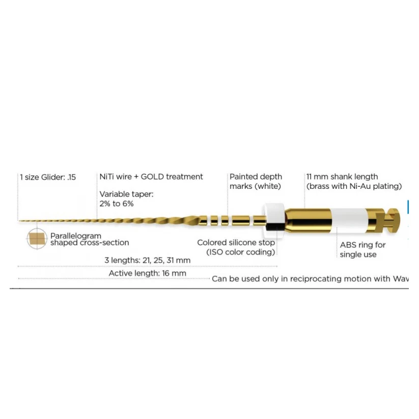 Dental waveone gold Glider Heat Treatment Golden Glide Pro Path Niti Files Rotary Endo Engine Use File Dental Endocontic Files