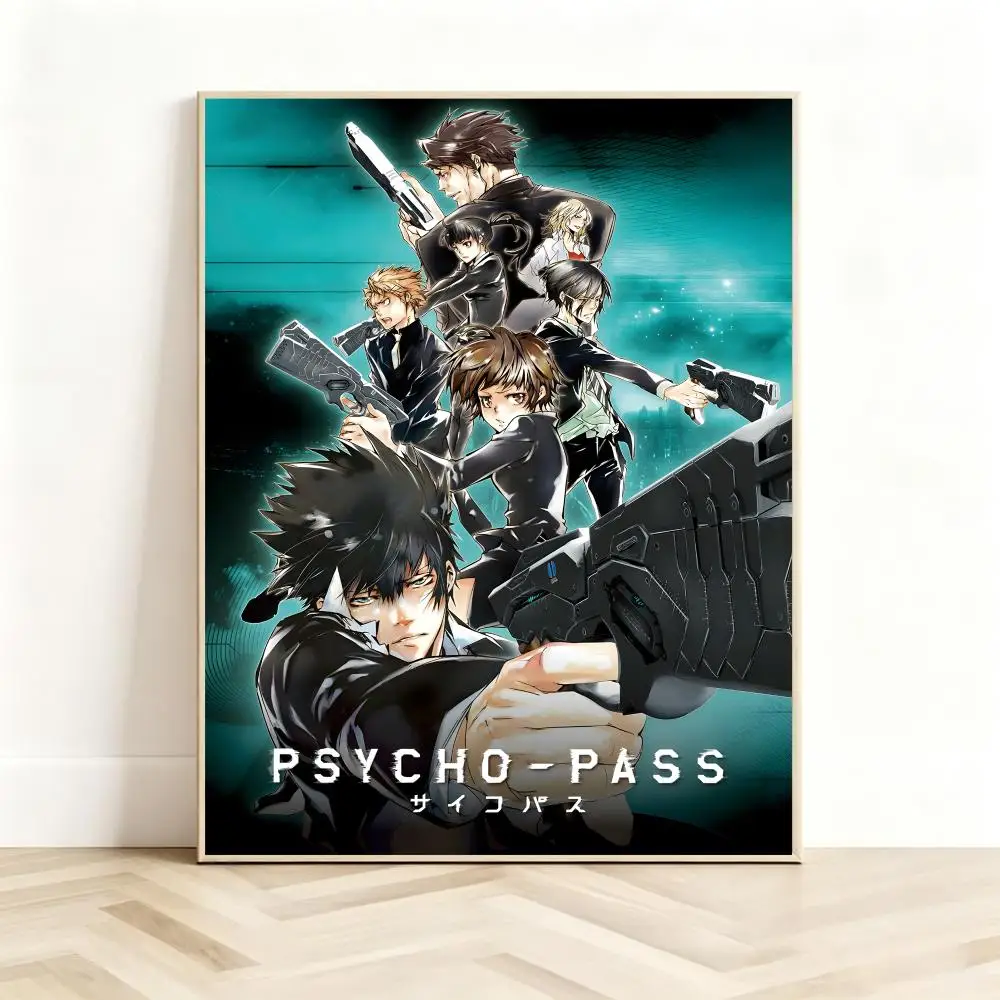 Thoughtful Sci Fi Anime P-Psycho Pass Poster Classic Self-Adhesive PP Wall Sticker for Living Room Bar Decor Gift