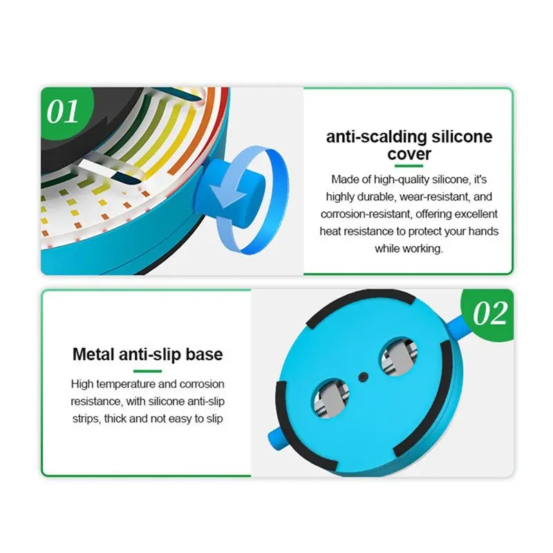 【LAST CHANCE】RL-601Q Pro 360° Rotating Fixture Tempered Heat-Insulating Glass For Various Mobile Phone Motherboards Repair Tools