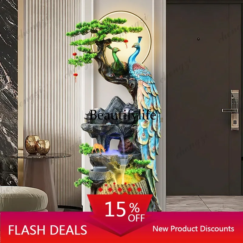 D80 Rockery flowing water fountain screen partition landscape living room circulating water lucky ornament