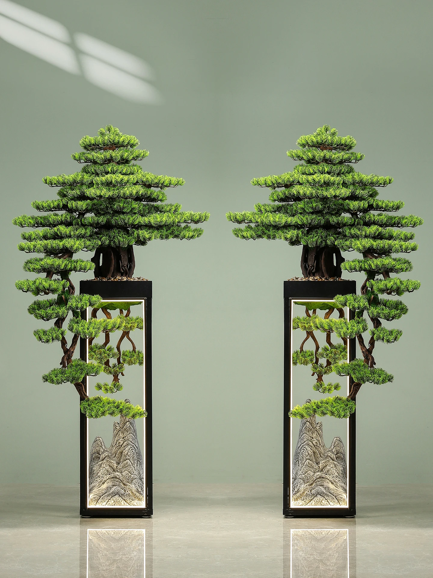 

Large Artificial Pine Tree Decoration Realistic Simulation Living Room Office Tea Room Floor Standing Plant Decorative Accessory