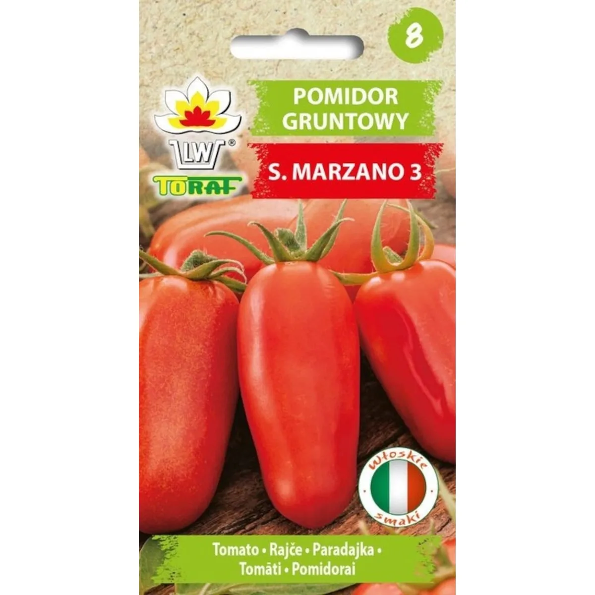 Tomate molido San Marzano 3 semillas 0,3g TORAF semillas de tomate vegetal